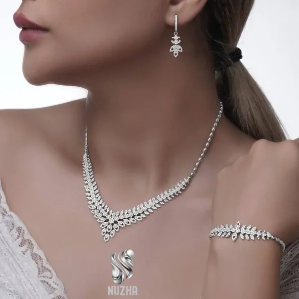 سرویس جواهری نقره زنانه کد:sz1004
