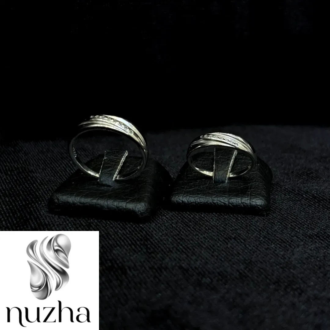 حلقه ست نقره زنانه ومردانه کدhs1027