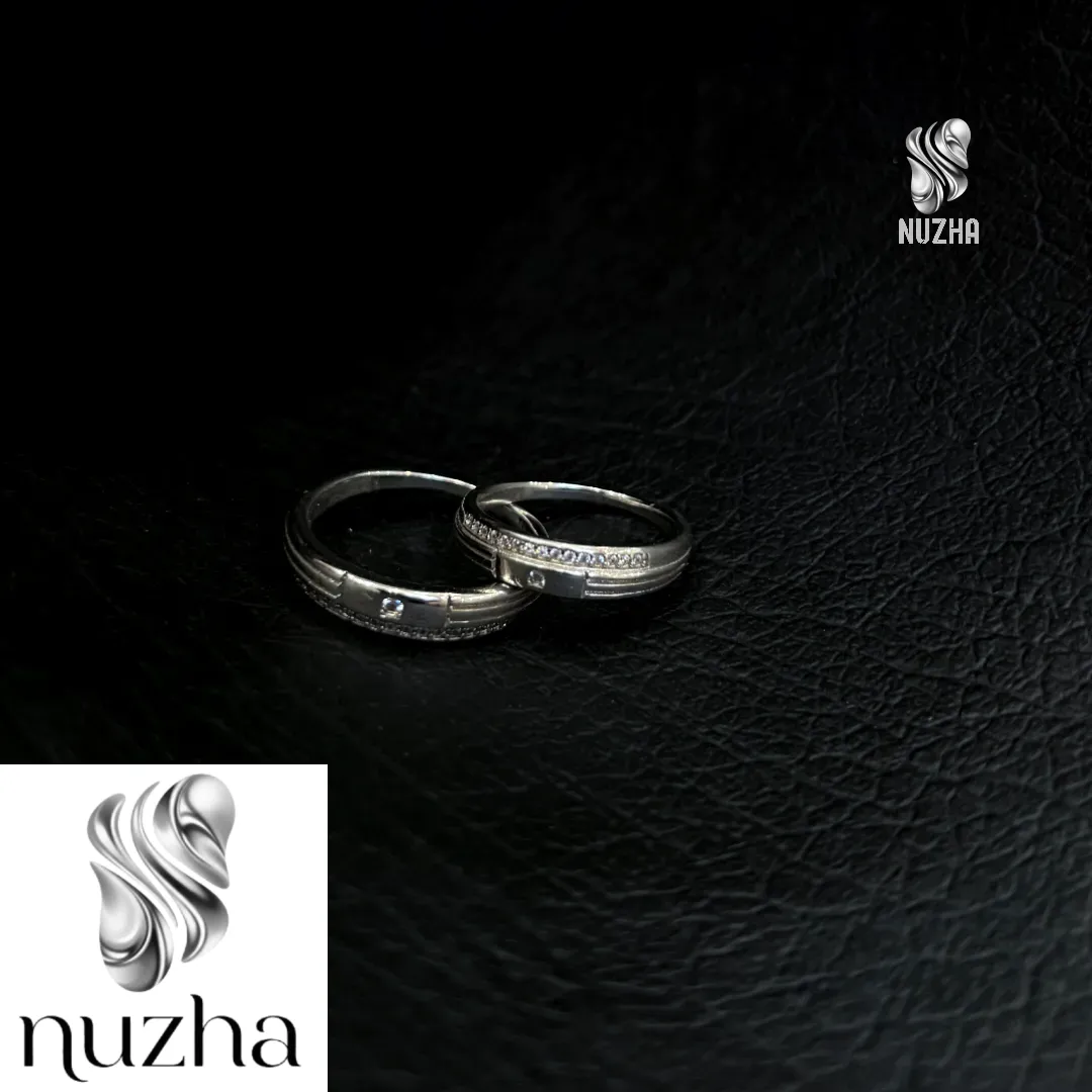 حلقه ست نقره زنانه ومردانه کدhs1028