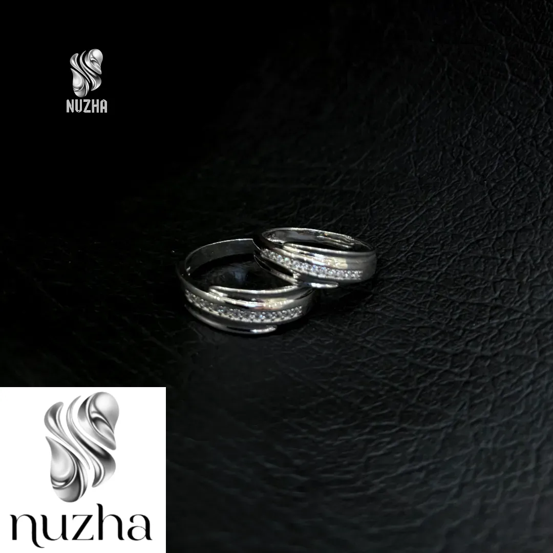 حلقه ست نقره زنانه ومردانه کدhs1026