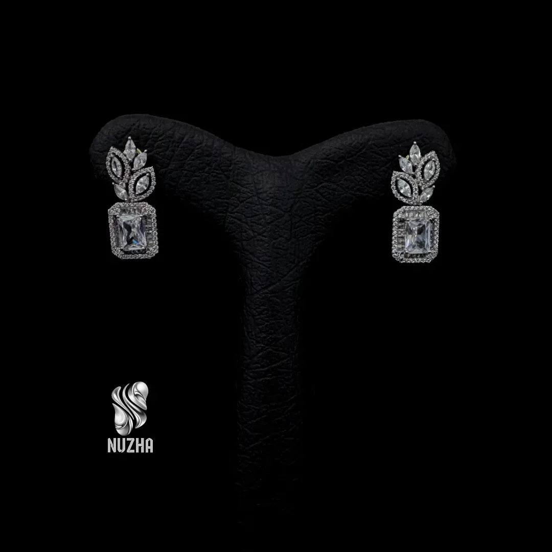 گوشواره جواهری نقره کدgn1030