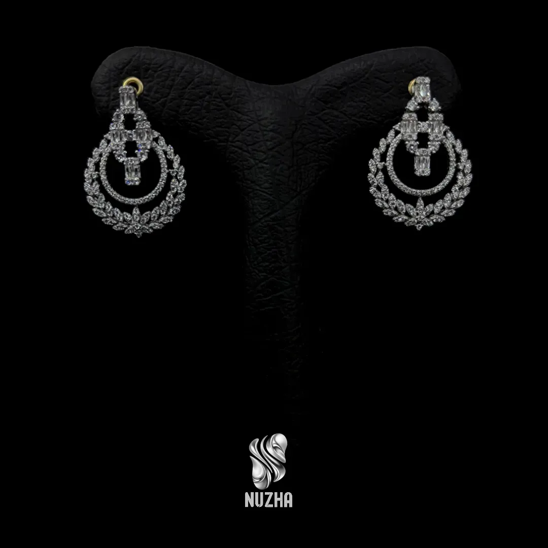 گوشواره جواهری نقره کدgn1025