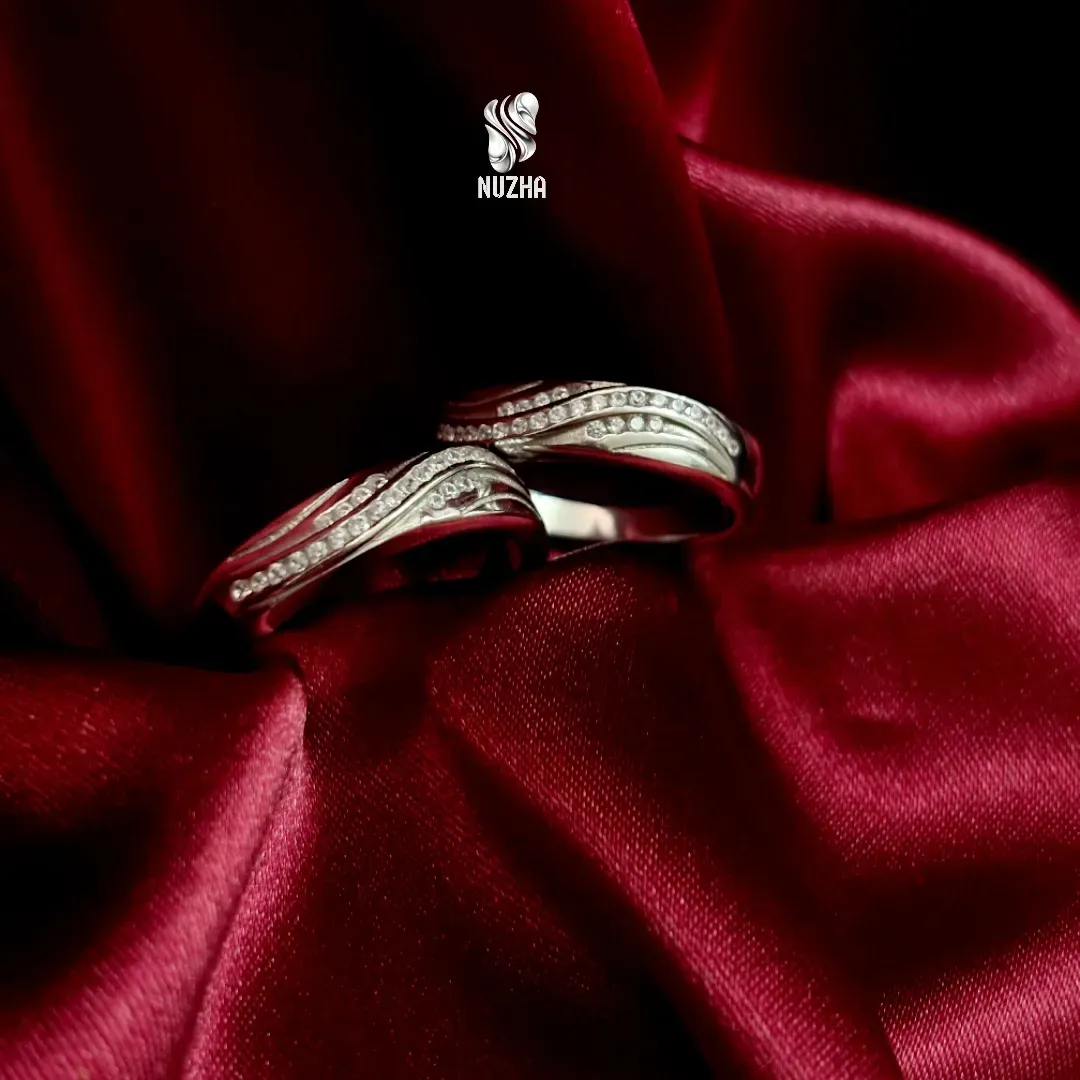 حلقه ست نقره زنانه ومردانه کدhsn1058