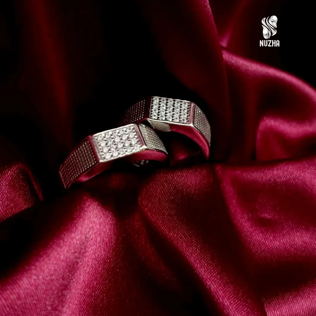 حلقه ست نقره زنانه ومردانه کدhsn1059