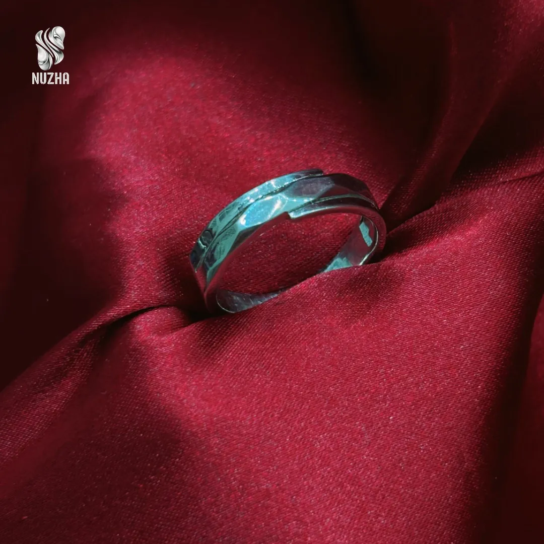 حلقه نقره مردانه کدhm1055